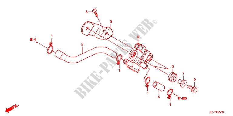 LUFTEINBLASMAGNETVENTIL für Honda CBR 250 R NOIRE 2012