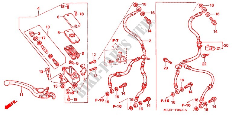 BREMSPUMPE VORNE (CB1300/F/F1/S) für Honda CB 1300 2005