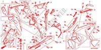 MITTLERER WINDLAUF für Honda CBR 1000 RR ABS RED 2012