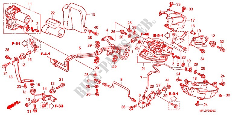 VORDERE LEISTUNGSEINHEIT/VORDERE VENTILEINHEIT für Honda CBR 1000 RR ABS REPSOL 2009