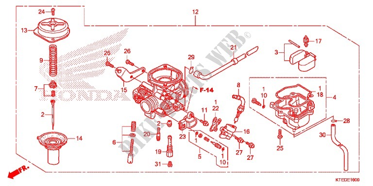 VERGASER(2) für Honda CBF 125 2012
