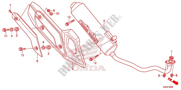 ABGAS SCHALLDAEMPFER(2) für Honda SH 150 ABS D SPECIAL 3ED 2016