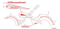 EMBLEM/STREIFEN (EXCEPT 2U) für Honda SHADOW VT 750 AERO ABS 2009