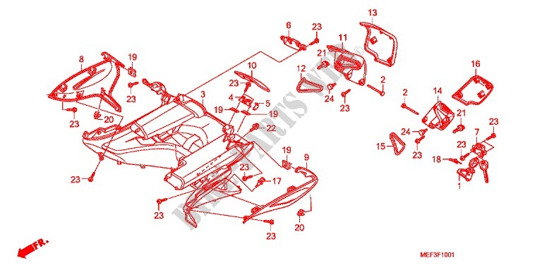 BEINVERKLEIDUNG (FJS400D9/FJS400A) für Honda SILVER WING 400 ABS 2013