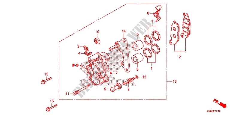VORDERRAD BREMSSATTEL für Honda MSX 125 2013