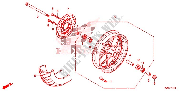 VORDERRAD für Honda MSX 125 2016
