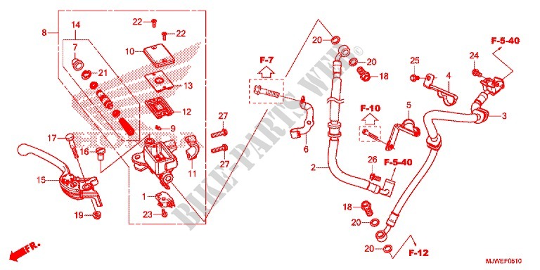 BREMSPUMPE VORNE (CBR500RA) für Honda CBR 500 R ABS 2016
