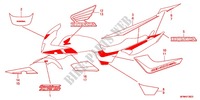 EMBLEM/STREIFEN (4) für Honda CB 400 SUPER BOL D\'OR Half cowl attachment two-tone main color 2012