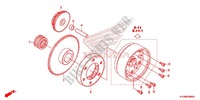 ANLASSERKUPPLUNG  für Honda FUTURE 125 Casted wheels, Rear brake disk 2013