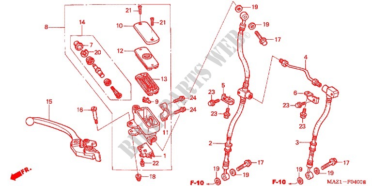 VORDERRADBREMSE für Honda CB X4 1300 1998