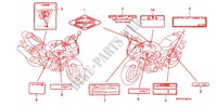 WARNETIKETT  für Honda CB 1300 SUPER BOL DOR ABS TYPE 2 2009