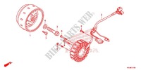 KURBELGEHAEUSEDECKEL, L./ GENERATOR(2) für Honda CBR 250 R ABS RED 2012