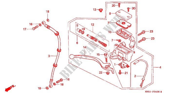 43520-MJ6-315 Honda Kolbensatz, Hauptzylinder - KFM-Motorräder