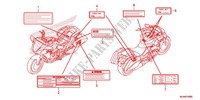 WARNETIKETT(1) für Honda CTX 1300 ABS 2014