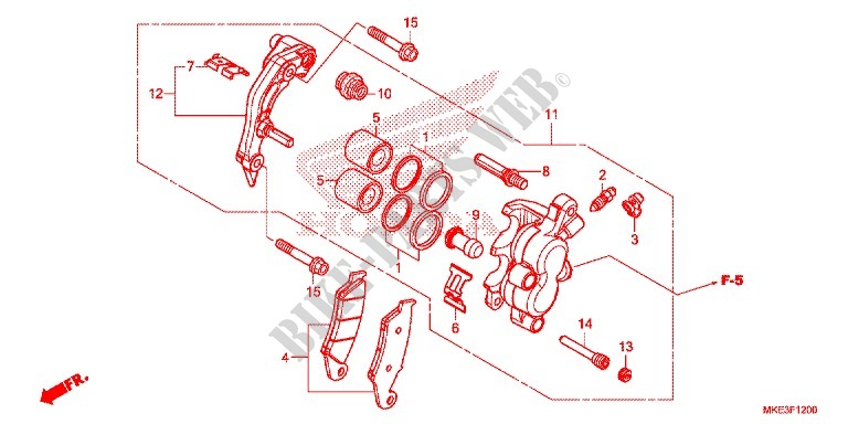 VORDERRAD BREMSSATTEL für Honda CRF 450 R 2017