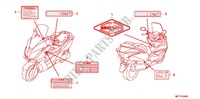WARNETIKETT(1) für Honda SILVER WING 400 GT ABS 2012