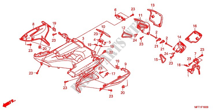 INNENGEHAEUSE für Honda SILVER WING 400 GT 2011