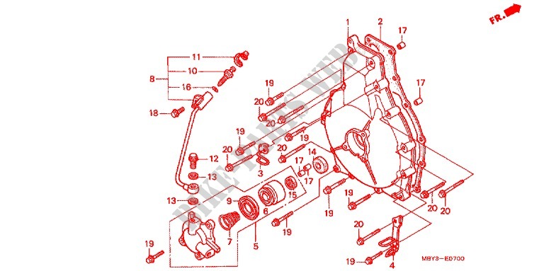 KUPPLUNGSDECKEL für Honda VALKYRIE 1500 F6C INTERSTATE 1999