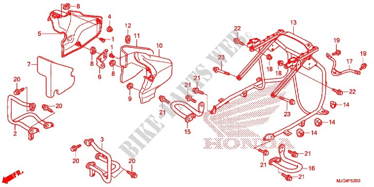 MOTORSCHUTZVORRICHTUNG für Honda F6B 1800 BAGGER DELUXE 2AC 2013