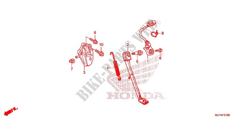 HAUPTSTAENDER/BREMSPEDAL für Honda GOLD WING 1800 F6C VALKYRIE 2014