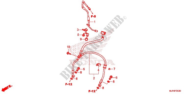 VORDERER BREMS SCHLAUCH (STD) für Honda GOLD WING 1800 F6C VALKYRIE 2014