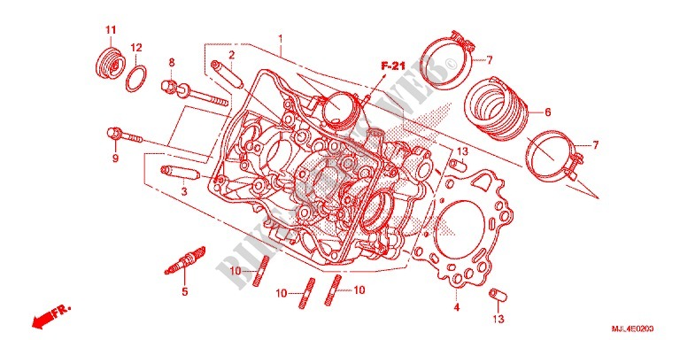 ZYLINDER/ZYLINDERKOPF für Honda NC 750 X ABS DCT 2015
