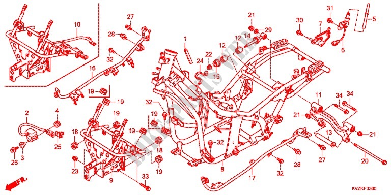 RAHMENKOERPER für Honda FORZA 250 Z ABS 2014