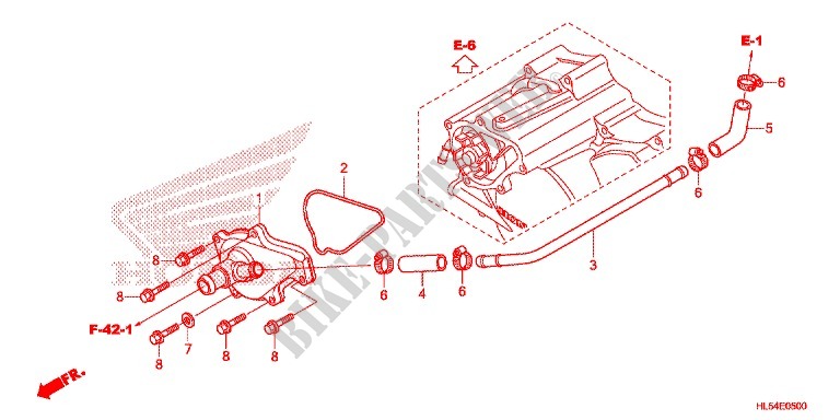 WASSERPUMPENABDECKUNG für Honda PIONEER 500 M2 CAMO 2015