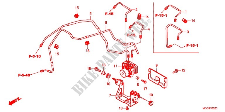 VORDERRADBREMSE/ABS MODULATOR für Honda CB 1100 ABS 2017