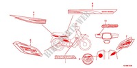 EMBLEM/STREIFEN (C100B/C100MB) für Honda EX5 DREAM 100, Kick start 2012