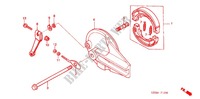 BREMSPLATTEN SCHUHE HINTEN (2) für Honda EX5 DREAM 100, Electric start 2012