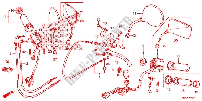 HEBELGRIFF/SCHALTER/KABEL(1) für Honda SHADOW VT 750 AERO C-ABS 2013