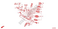 LENKSCHAFT/OBERE BRUECKE für Honda SHADOW VT 750 AERO C-ABS RED 2015