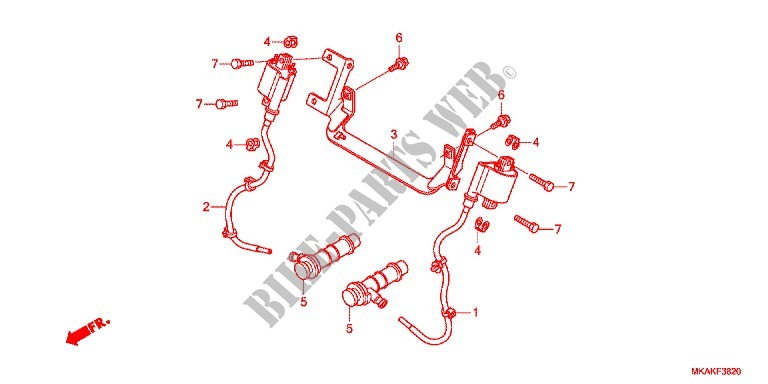 KABELBAUM/ ZUENDSPULE/BATTERIE für Honda NC 750 X ABS DCT LOWER, E Package 2017