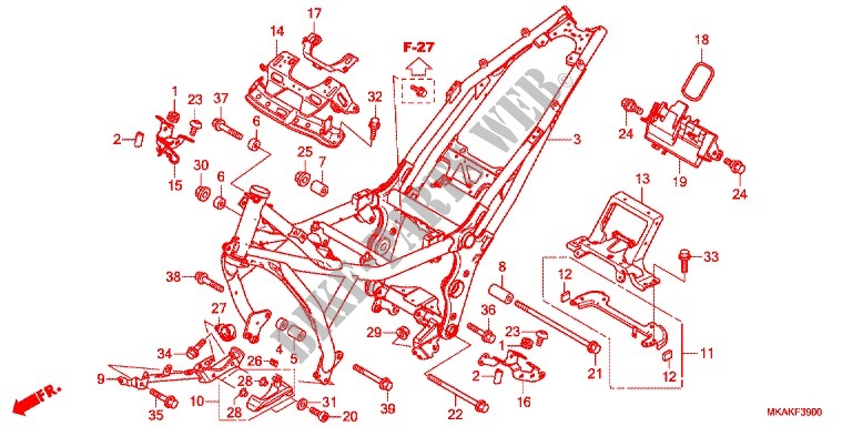 RAHMENKOERPER für Honda NC 750 X ABS DCT LOWER, E Package 2017