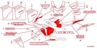 EMBLEM/STREIFEN (3) für Honda CBR 1000 RR FIREBLADE REPSOL 2011