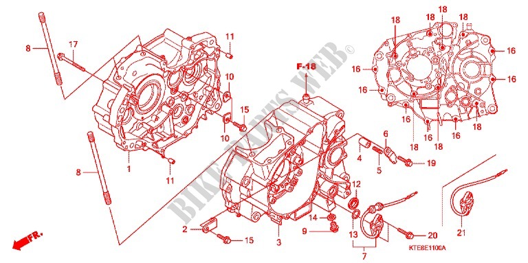 KURBELGEHAEUSE/OELPUMPE für Honda CBF 125 M STUNNER Front brake disk 2011