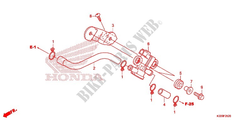 LUFTEINBLASMAGNETVENTIL für Honda CBR 300 ABS 2016