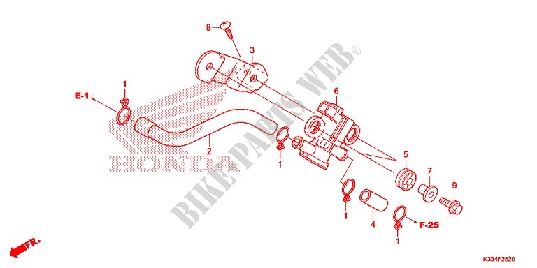 LUFTEINBLASMAGNETVENTIL für Honda CBR 300 HRC TRICOLOR 2015