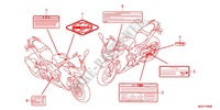 WARNETIKETT(1) für Honda CBR 400 X 2013