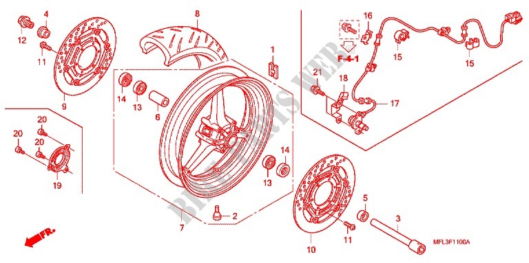 VORDERRAD für Honda CBR 1000 RR ABS 2010
