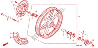 VORDERRAD (MOULURE/FREIN A DISQUE) für Honda CG 150 TITAN front brake disk, casted wheels 2010
