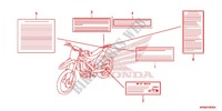 WARNETIKETT(1) für Honda CRF 250 R 2010