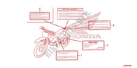 WARNETIKETT(1) für Honda CRF 80 2012