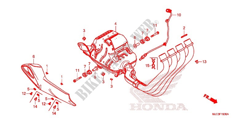 ABGAS SCHALLDAEMPFER(2) für Honda CBR 650 F ABS 2017