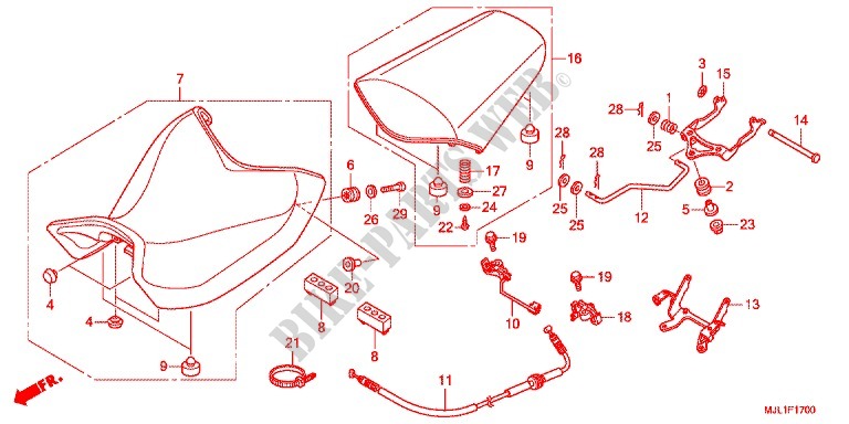 EINZELSITZ(2) für Honda NC 750 S Dual Clutch Transmission, E pakage 2014