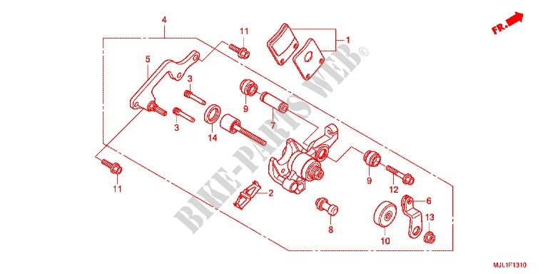 FESTSTELLBREMSSATTEL für Honda NC 750 S Dual Clutch Transmission, E pakage 2014