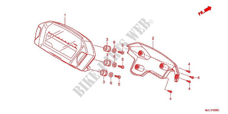 KOMBIINSTRUMENT für Honda NC 750 S Dual Clutch Transmission, E pakage 2014