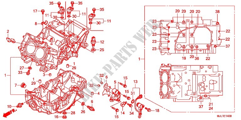 KURBELGEHAEUSE/OELPUMPE für Honda NC 750 S Dual Clutch Transmission, E pakage 2014