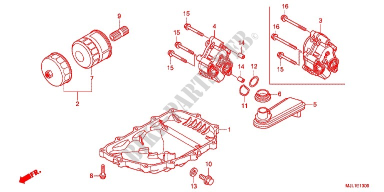 OELFILTER/OELWANNE/OELPUMPE für Honda NC 750 S Dual Clutch Transmission, E pakage 2014